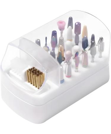 Nail Drill Bits Organizer Nail Drill Bit Set with 30 Holes Nail Drill Stand with Non-Slip Base Anti-Splash Design for Home Salon - Buy Online on GoSupps.com