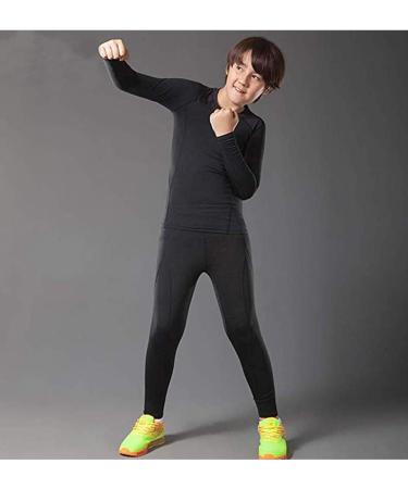 BUYKUD Children's Long Sleeve Functional Shirt - Black Compression Tracksuit for Running & Football - Buy Online on GoSupps.com