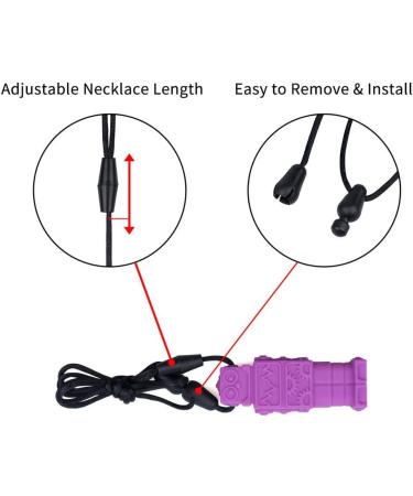 Yinlang Sensory Chew Necklace - 4-Piece Silicone Chewy Stick Toys for Kids | Durable Chewing Tool & Bite Ring - Buy Online on GoSupps.com