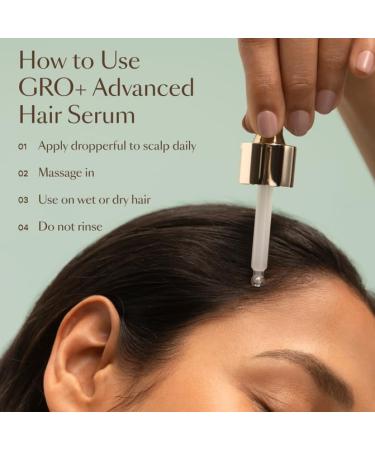 VEGAMOUR GRO+ Advanced Hair Serum - Boost Hair Density Reduce Shedding Vegan & Cruelty-Free 30 Day Supply for Thinning Hair - Buy Online on GoSupps.com
