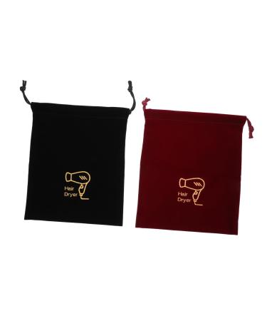 FOMIYES 2 Pcs Storage Bag Makeup Travel Containers Hotel Hairdryer Pouch Drawstring Bag Candy Toolkit 36.5X26.5X1CM Assorted Color