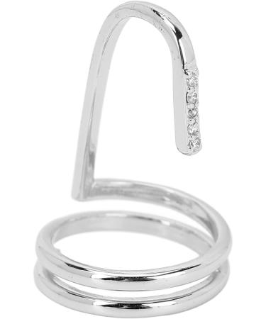 Decorative Nail Ring Fashion Fingertip Jewelry Nail Art Ring for Ladies Stylish Nail Accessories in Gold for Parties Weddings and Daily Wear (3050 platinum) - Buy Online on GoSupps.com