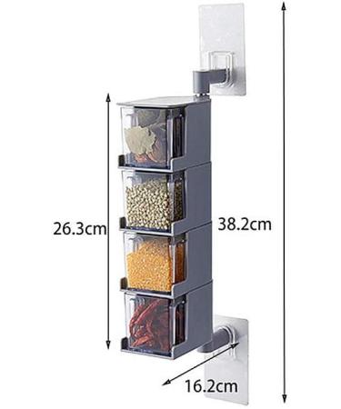 WALFREW Spice Jars Multilayer Paste-Seasoning Kitchen Spice Jars Storage Bottles Hanging Rotating Condiments Dispenser Flavoring Box (B) - Buy Online on GoSupps.com