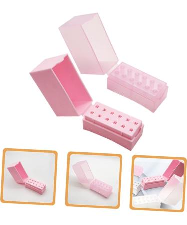 2pcs grinding head storage box nail drill bit container nail bit display holder nail bit organizer para u as nail drill bits container product plastic small round hole 8x7.2cm As Shown - Buy Online on GoSupps.com