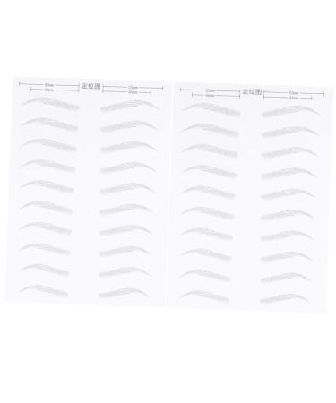 MAGICLULU 2 Pairs Artificial Eyebrow Patch Realistic Waterproof Imitation Eyebrows Water Proof 3d Makeup Tools 21.00X15.00X0.01CM Black