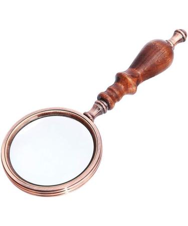 Glass Metallic Loupe Wooden Handle Vintage Reading Magnifier High-end Handheld Optical Glass Glass Bronze 10x Enlarged Mirror Tool Magnifier for Reading Made in China - Buy Online on GoSupps.com