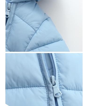 JiAmy Baby Snowsuit Hooded Romper | Cartoon Bear Winter Outfit | Blue | 6-12 Months - Buy Online on GoSupps.com