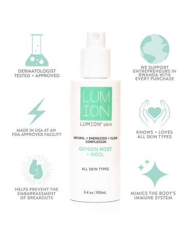 LUMION Skin Miracle Mist with Oxygen & Hypochlorous Acid | Natural, Healthy, Calm & Clear Skin | 3.4 fl oz (100 ml) - Buy Online on GoSupps.com