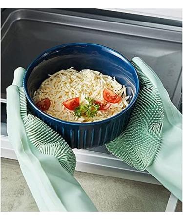 ESASAM Cleaning Gloves Silicone Dishwashing Gloves Household Kitchen Green (15.7 * 35.5cm) Waterproof Rubber Multifunctional Durable Thick Housework Gloves - Buy Online on GoSupps.com