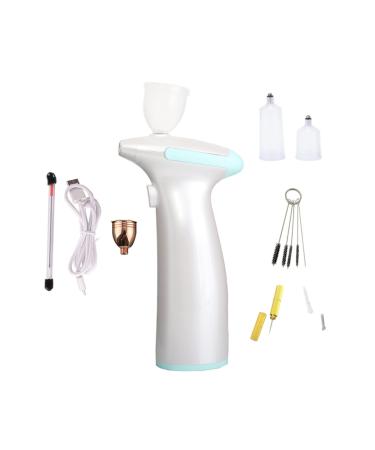 Easy Use Cordless Mini Airbrush with Compressor Powerful Professional Brand Hobby Foundation Makeup Salon Air Pump (Size : Part C Blue)