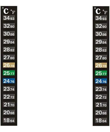 10-Piece Aquarium Thermometer Stickers - Accurate Digital Temperature Strips ( C & F) for Fish Tanks - Buy Online on GoSupps.com