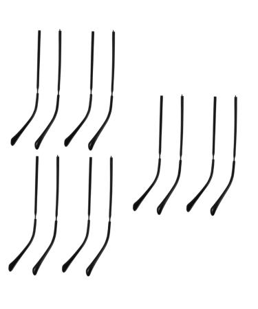 Lurrose 6 pairs of glasses legs DIY glasses bracket replace glasses repair set with screws glasses arm legs of universal glasses replacement brackets glasses frame metal men and women hinge blackx3stk 14x3cmx3pcs