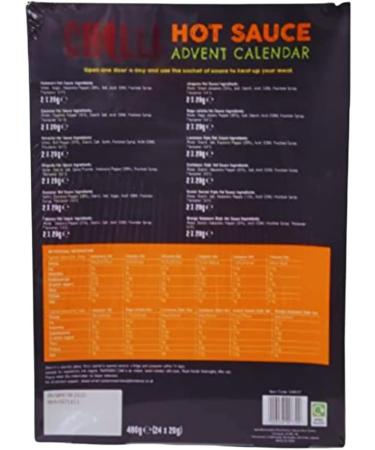 Hot Sauce Advent Calendar 2023-24days Chilli lovers advent festive gift set for men women | Chilli Sauce Variety & Xmas card 500g - Buy Online on GoSupps.com