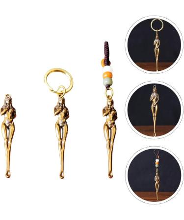 LUOZZY 3pcs Retro Brass Ear Spoons | Reusable Ear Picks with Buckle Key Ring - Buy Online on GoSupps.com