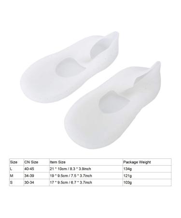 Silicone Protective Socks - Foot Care Tool for Cracked Feet | Anti-Cracks Silicone Socks (L-White) - Shop Internationally! - Buy Online on GoSupps.com