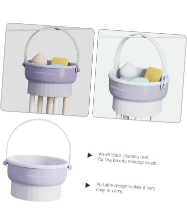 makeup cleaning mat make up silicone makeup brush makeup sponge cleaners make up sponge cleaner hair brush cleaner make brush cleaners tpr powder puff scrubber purple - Buy Online on GoSupps.com