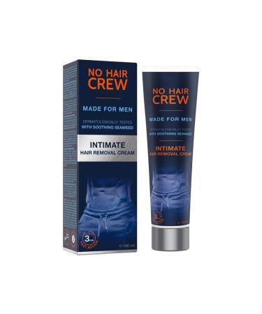 NO Hair Crew Intimate Hair Removal Cream - Extra Gentle Depilatory Cream for Sensitive Areas. Made for Men 100 ml