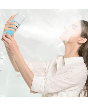 Facial Mist Sprayer USB Recharging Handheld Face Steamer for Skin Care Moisturizing Hydrating Blue 30ML Handy Mist spray111 - Buy Online on GoSupps.com