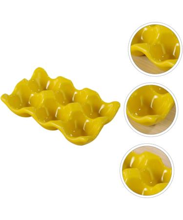 Generic Serving Tray 1pc Egg Tray Eggs Egg Holder for Fridge Egg Dispenser 6- Cup Egg Organizer Container Ceramics - Buy Online on GoSupps.com