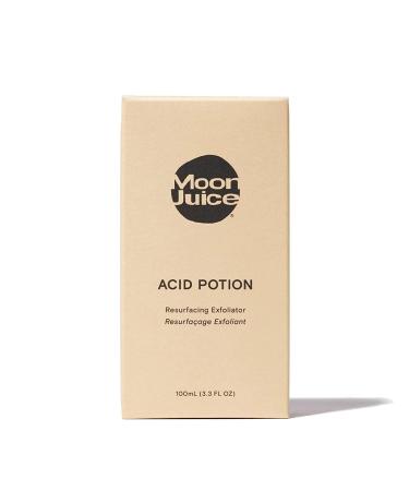 Moon Juice Acid Potion - Vegan Liquid Exfoliator for Clear Skin - AHA + BHA Complex with Niacinamide - 3.3oz - Buy Online on GoSupps.com
