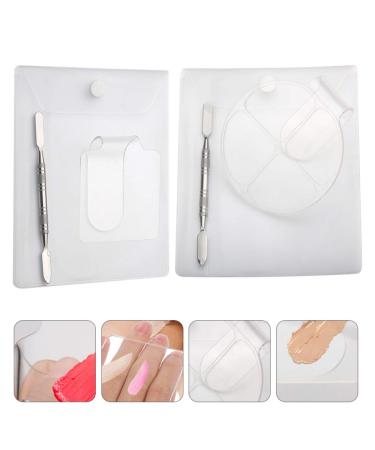 Minkissy Makeup Palettes & Handmade Rings | 2 Set Color Mixing Plates for Manicure & Makeup Base - International Shipping Available - Buy Online on GoSupps.com