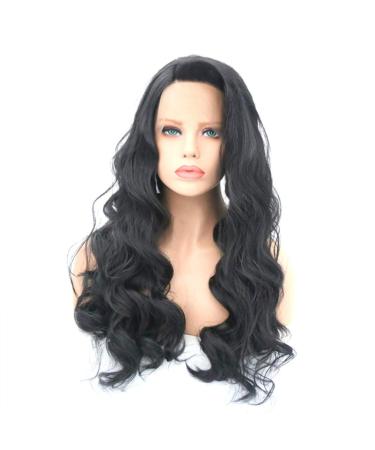 Wig Ladies Long Hair Black Wavy Women Cosplay Brazilian Synthetic Curly Long Hair 50s 60s 70s 80s