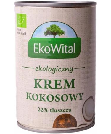 EKOWITAL Coconut cream 22 vet BIO 400 ml - Buy Online on GoSupps.com