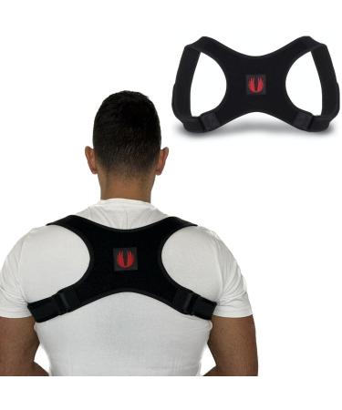 TULPAR Posture Corrector for Women and Men Adjustable Upper Back Support Brace and Spinal Straightener Deters Slouching Includes Additional Straps for Sizing and Posture Correction Guide