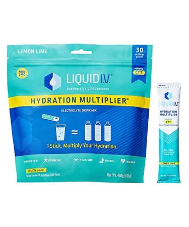 Liquid I.V. Hydration Multiplier, Electrolyte Powder, Easy Open Packets, Supplement Drink Mix - Lemon Line, 30 Individual Serving Stick Packs 30 Count (Pack of 1)