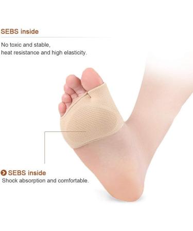 Half Toe Sleeve Metatarsal Pads for Ball of Foot Pain 4 Piece Gel Forefoot Cushion Insole Support Wrap Pad Help Relief Diabetic Feet Morton's Neuroma Callus Blisters Bunion for Men Women - Buy Online on GoSupps.com