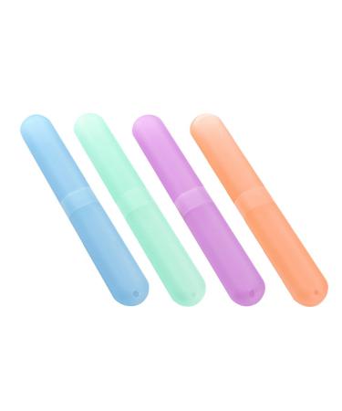 ULTNICE 4 Pack Toothbrush Case for Toothbrush Portable Plastic Holder for Travel (Mixed Color) - Buy Online on GoSupps.com