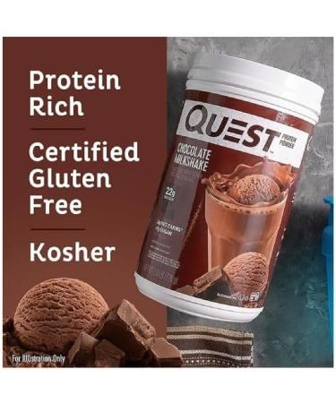 Quest Cinnamon Crunch 20g & Chocolate Milkshake 22g Protein Powders 2g Net Carbs 1g Sugar Gluten Free 1.6lb Each - Buy Online on GoSupps.com