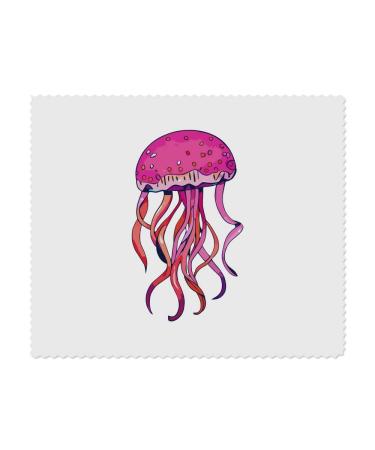 LC00024930 Microfiber cleaning cloths for glasses "Pink Jellyfish" 2 pieces