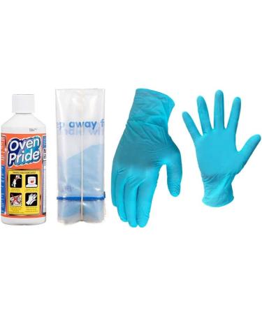 Oven Pride Deep Cleaner Kit (Set Contains: 1x Bottle of 500ml 1x Bag 1x Pair of Gloves) 1Pk + Our Gift for You: 1x Cleaning Scourer Sponge - Buy Online on GoSupps.com