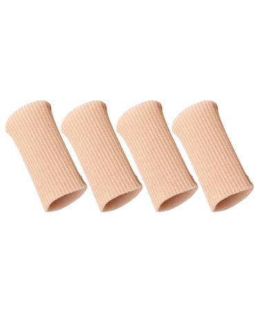Toe Cushion Toe Protectors Women Toe Cushion Tube Fabric Sleeve: 4pcs Soft Pads Silicone Toe Sleeves Protectors for Cushions Blisters Calluses Fingers Light Brown S Toe Protectors 7x1.5x1.5cm