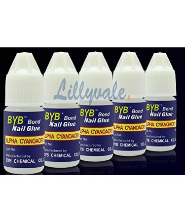 Nail Art Glue Strong Adhesive Acrylic False Tips Rhinestones Glitters 5X3g