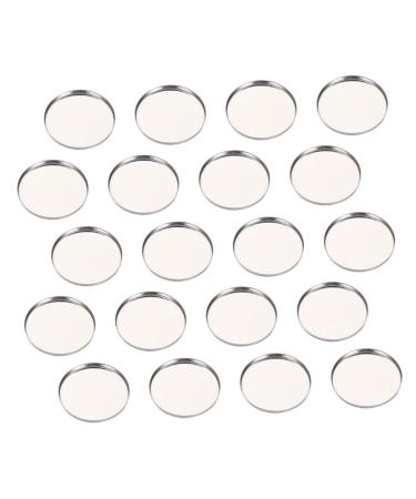 Housoutil Women Supplies 50pcs Eye Shadow Disk Travel Highlighter Stainless Steel Cosmetic Plate