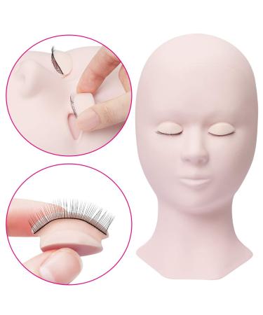 3 Pairs Removable White Eyelids for Eyelash Extension Practice Head - Lifelike Realistic Eyelids - Buy Online on GoSupps.com