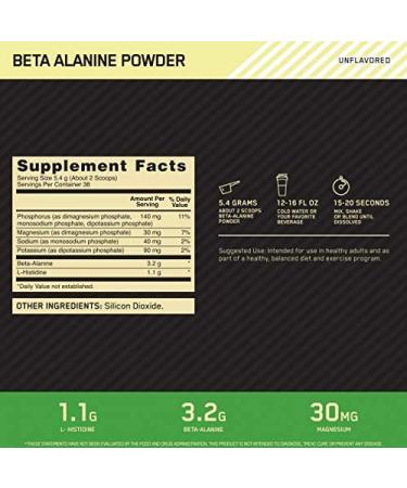 Buy Optimum Nutrition Beta-Alanine Powder - Unflavored  7.15 oz | Boost Performance & Endurance - Buy Online on GoSupps.com