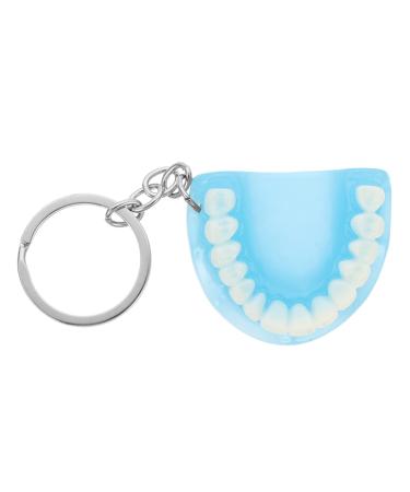 Nuobesty 2 SPALLOWEEN key hanger Harz teeth Key trailer Halloween Key trailer dentist Key trailer Kiefer teeth keys blue 10x4x1.2cm