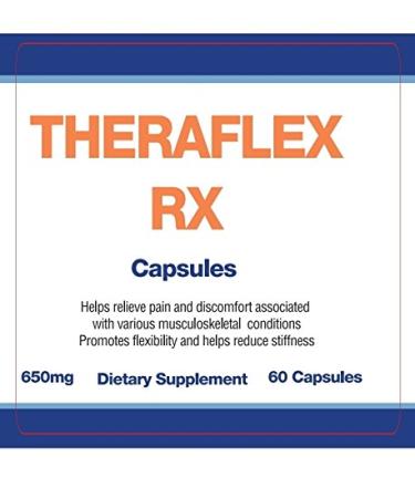 Theraflex RX Capsules for Relief of Joint & Muscle Discomfort Mobility and Healthy Inflammation Response with Patented Curcuwin Turmeric Extract Boswellia Ashwaganda 60 Capsules