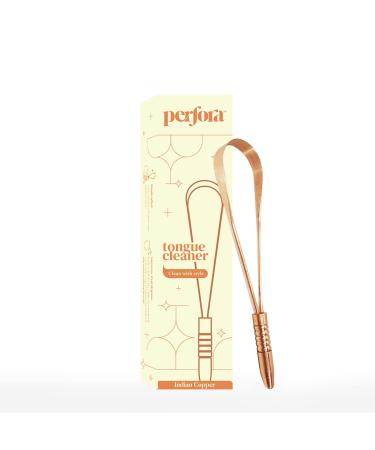 Perfora Copper Tongue Cleaner for Fresh Breath & Oral Hygiene | 100% Pure Indian Copper | Improve Taste | Ideal for Men & Women - Buy Online on GoSupps.com