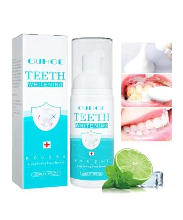 Teeth Mousse Mouthwash Toothpaste Foam Mouthwash to Remove Dental Tartar Freshens Breath  Press Cleaning Foam Toothpaste-50ml/1pcs