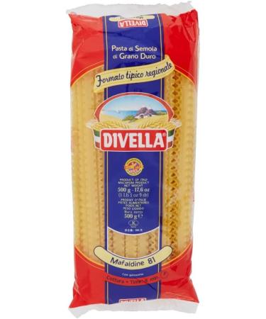  Italian Gourmet E.R. Divella Mafaldine N. 81 Pack of 10 durum wheat semolina pasta 500 g + Italian Gourmet Polpa di Pomodoro 400 g - Buy Online on GoSupps.com
