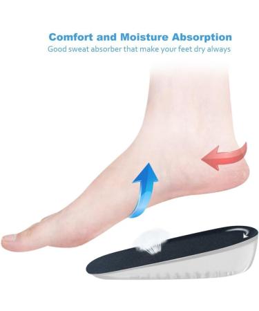 SOUMIT Height Increasing Insoles | Invisible Silicone Gel Cushions for Pain Relief | 2cm Lift for Women | Boost Self-Confidence - Buy Online on GoSupps.com