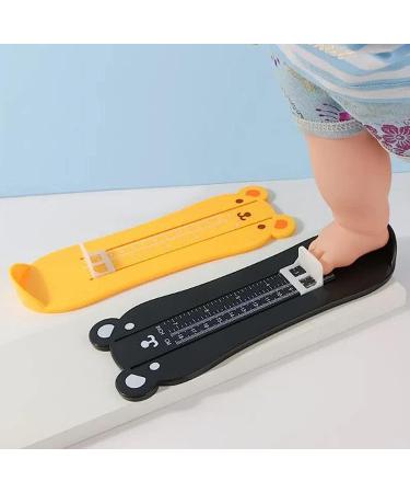 Cartoon Bear Baby Shoe Sizer | Toddler & Kids Foot Measuring Device - Buy Shoes Online with Accurate Measurement Chart | Yellow - Buy Online on GoSupps.com
