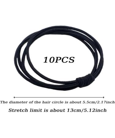 SURALIN 10 Pieces Women Hair Elastics Elastic Hair Bands for Women Hair Braided Hair Without Pulling Or Damaging The Ponytail Holder - Buy Online on GoSupps.com