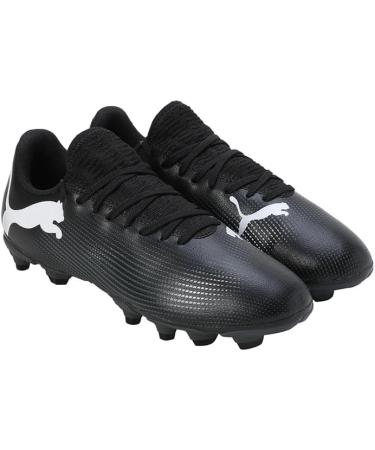 PUMA Unisex Kids Future 7 Play FG/AG Jr Soccer Shoe - Black/White - Size 31 EU | International Shipping Available - Buy Online on GoSupps.com