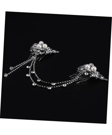 Housoutil Comb Pin Bridal Headpiece Wedding Hair Clips Flower Leaf Hair Clip Heart Hair Clips Bridal Hair Clip Hair Accessories Hair Pin Comb Needle Heart-shaped Child - Buy Online on GoSupps.com