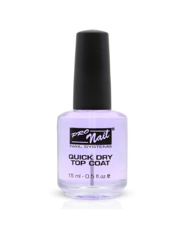 PRONAIL - Quick Dry Nail Polish Top Coat 0.5 Oz - Professional Strength, Long Lasting, Manicure and Pedicure - Fast Dry, High Gloss Shine and Chip Resistant 0.5 Fl Oz (Pack of 1)